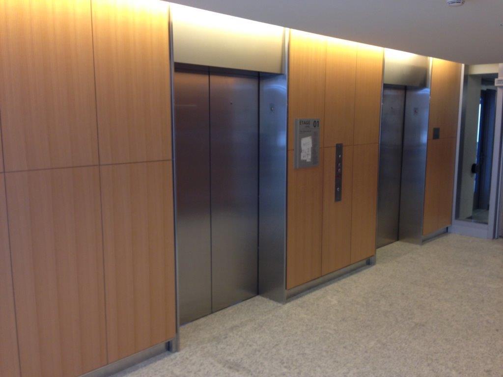 Deloitte — Elevator, wood panels