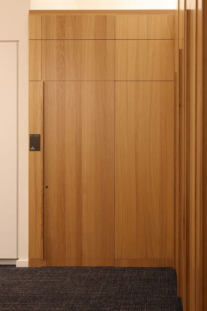 Custom wood-veneered architectural door